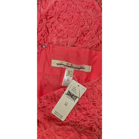 NWOT - Anthropologie Hutch Tiered Corset Dress SIZE 10 Red Rouge/Deep Pink - Picture 5 of 5